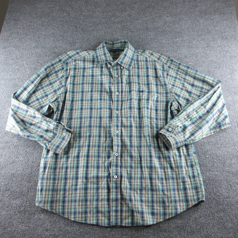 Southern Marsh Shirt Men XL Multicolor Plaid Long Sleeve Button Up Cotton Casual
